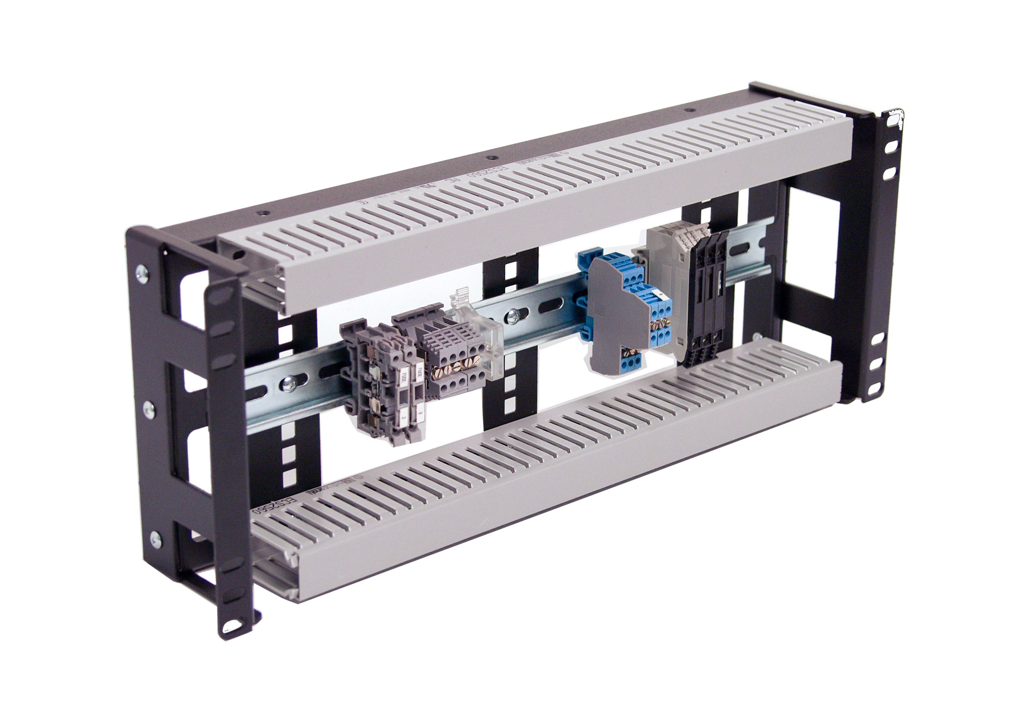 IRP1023D 2U Rackmount 3.78 inch Low Profile DIN Rail Panel for ...