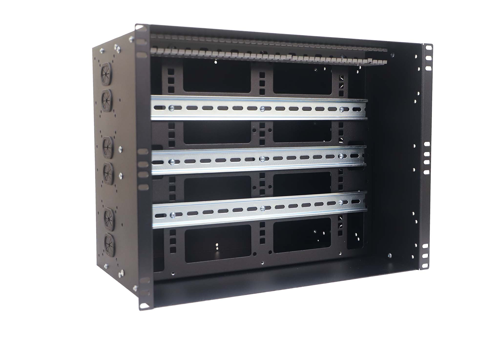 ERP100DB- 5U Modular DIN Rail Panel front View