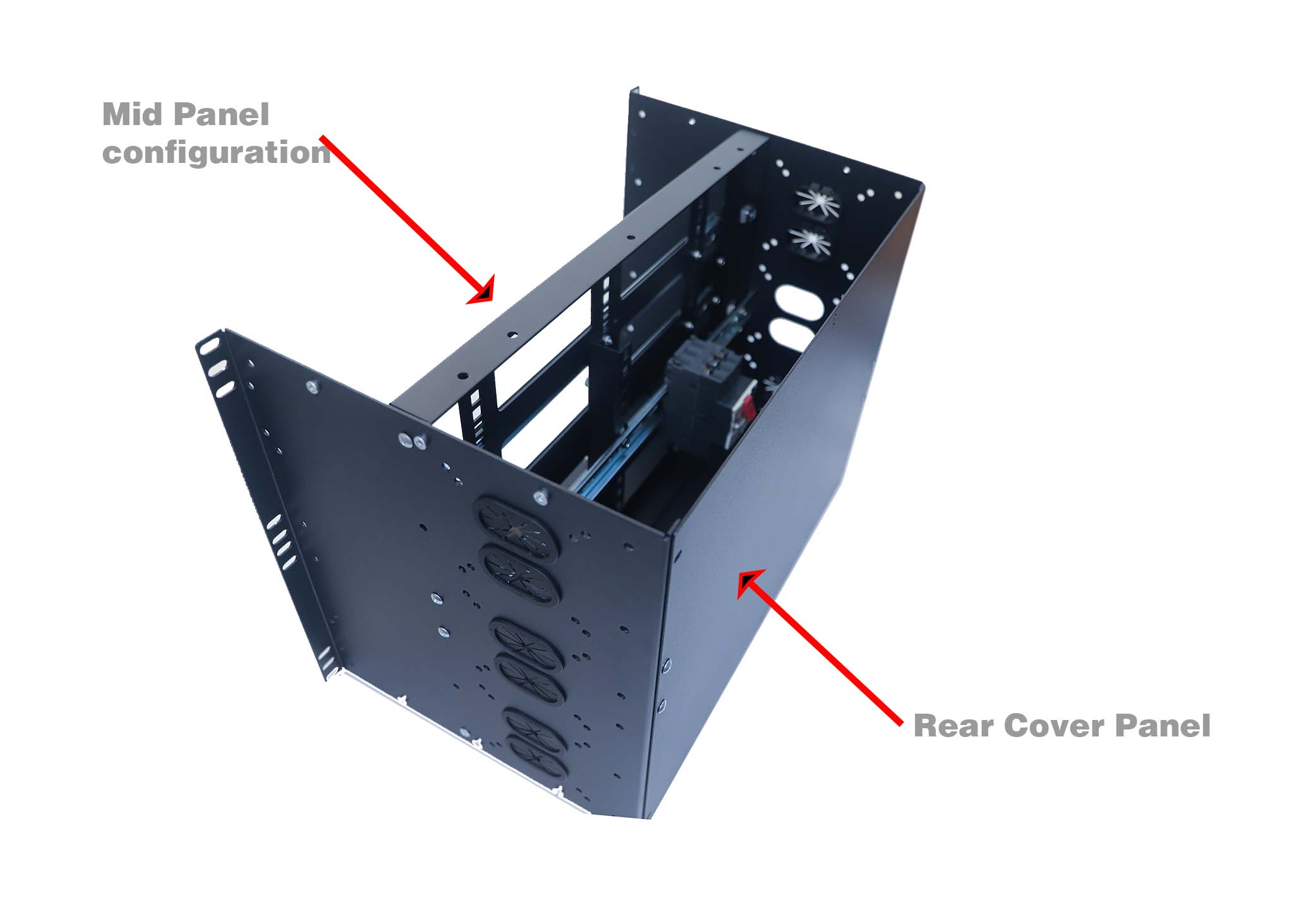 ERP100DB-6U 6U Modular DIN Rail Panel Rear Expansion