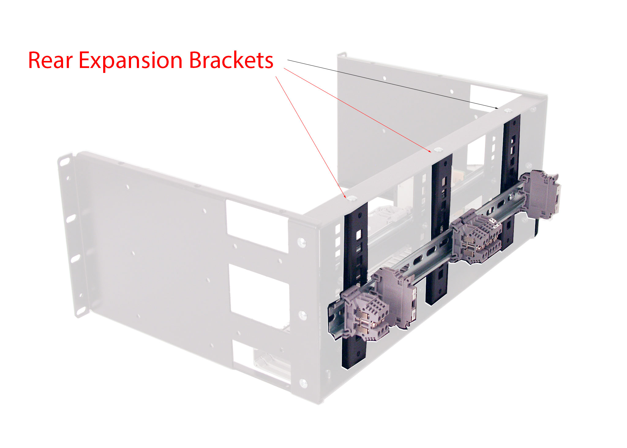 2U 23 inch to 19 in rack reducer brackets