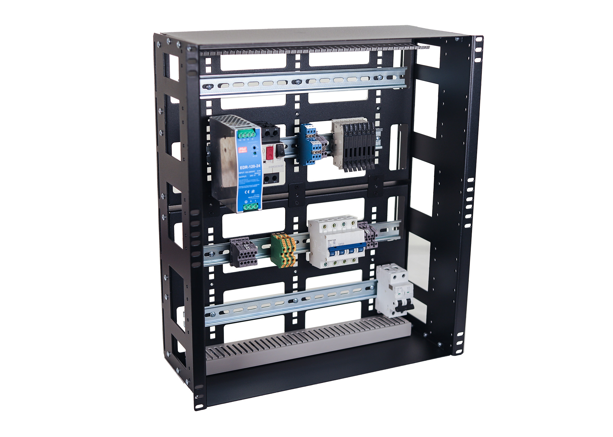 IRP208DB-12U 12U 8 inch deep DIN Rail Box