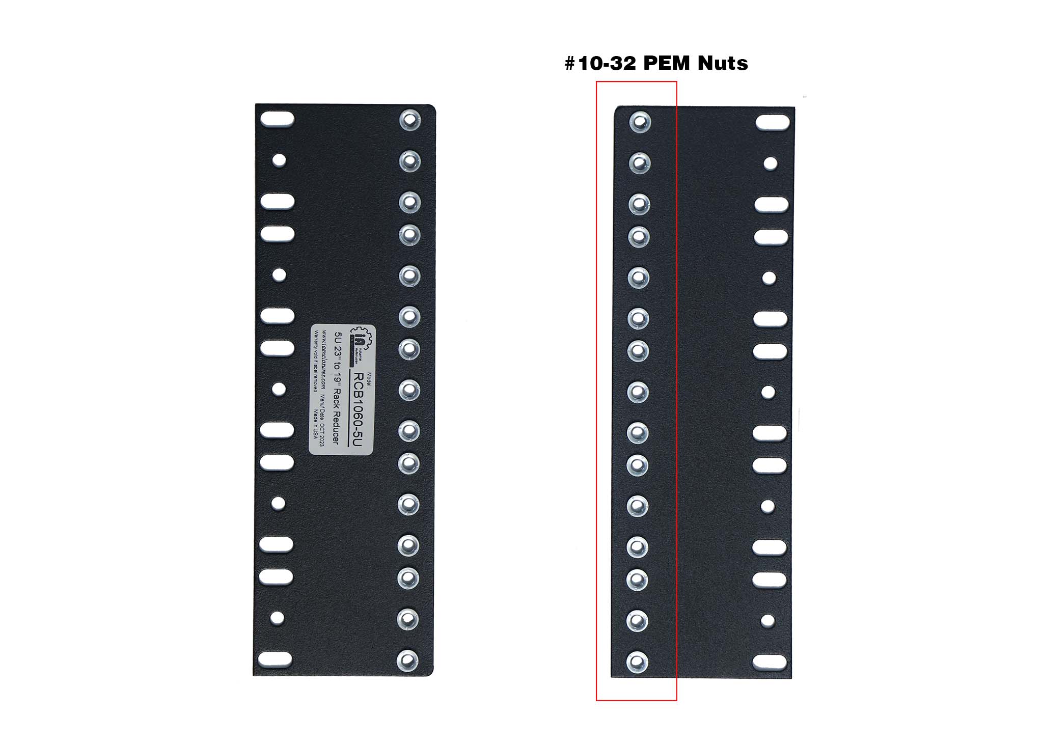 RCB1060-2U 2U Cagnuts vertical rail